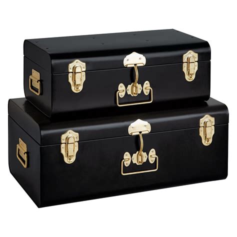 metallic trunk box|decorative metal storage trunk.